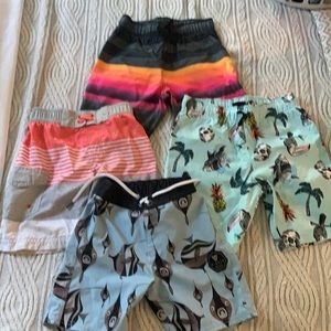 Surf swim board shorts trunks boys lot of 4 bundle